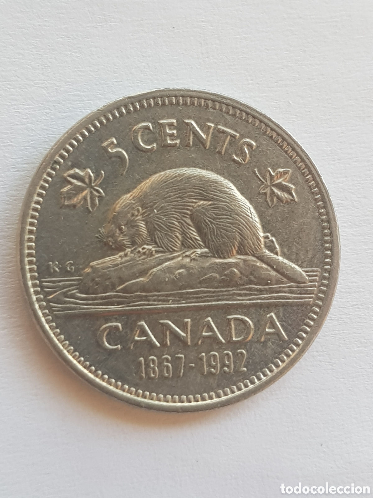 Monedas antiguas de Am&eacute;rica: 5 cents 1992 Canad&aacute; Dollar - Foto 2