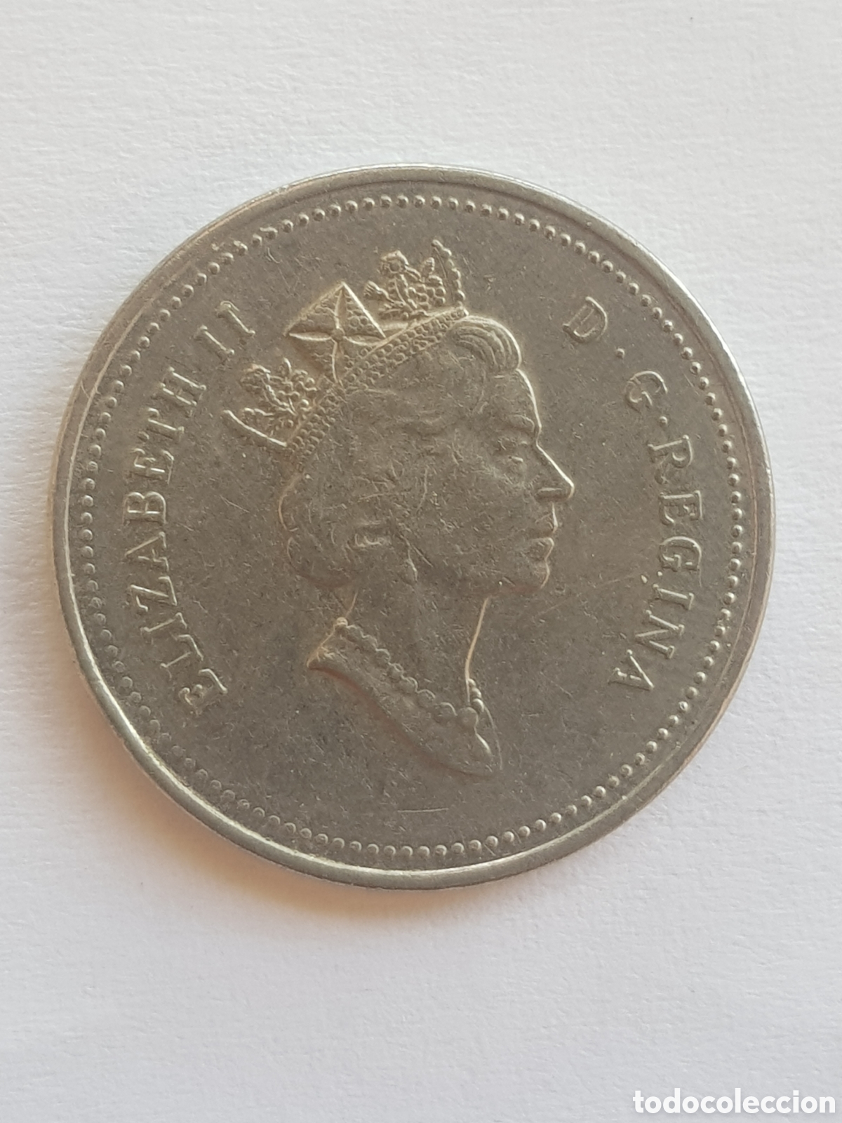 Monedas antiguas de Am&eacute;rica: 5 cents 1992 Canad&aacute; Dollar - Foto 3