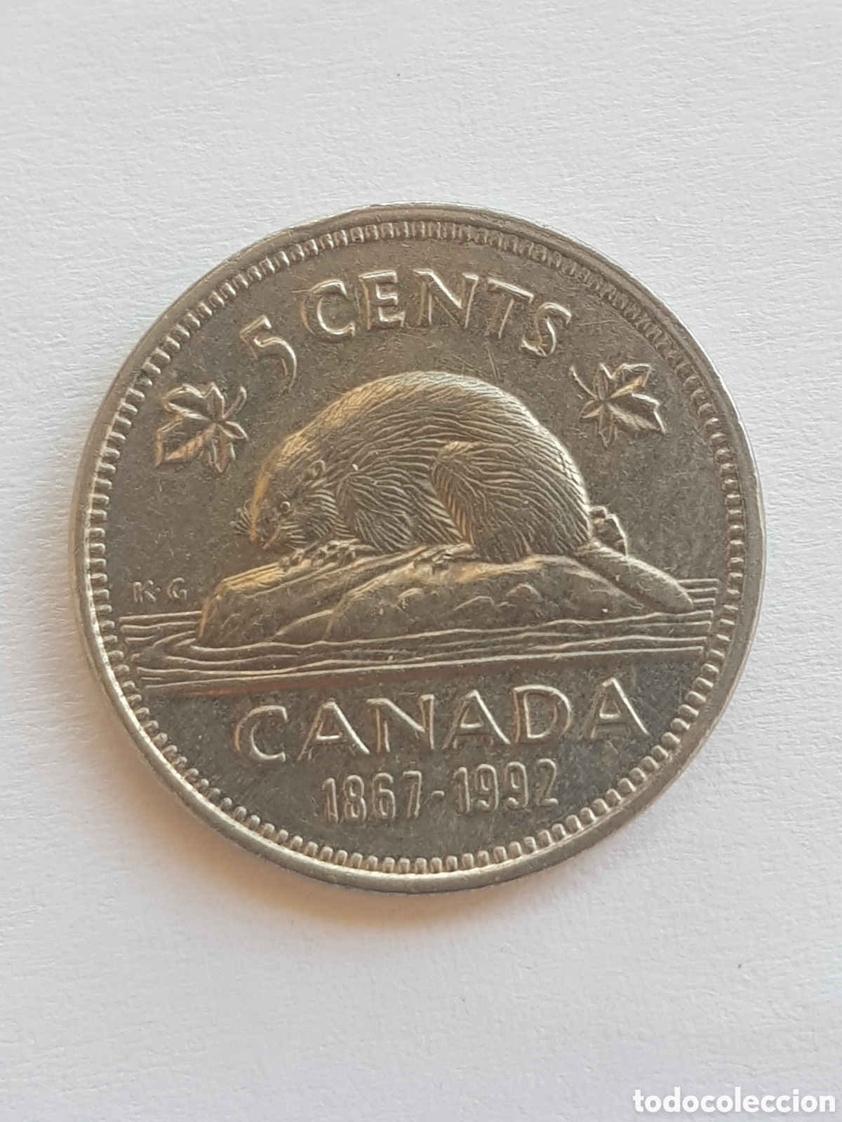 Monedas antiguas de Am&eacute;rica: 5 cents 1992 Canad&aacute; Dollar - Foto 1