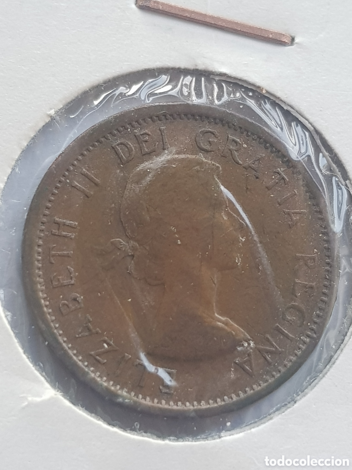 Monedas antiguas de Am&eacute;rica: 1 cent 1964 Canad&aacute; Dollar - Foto 2