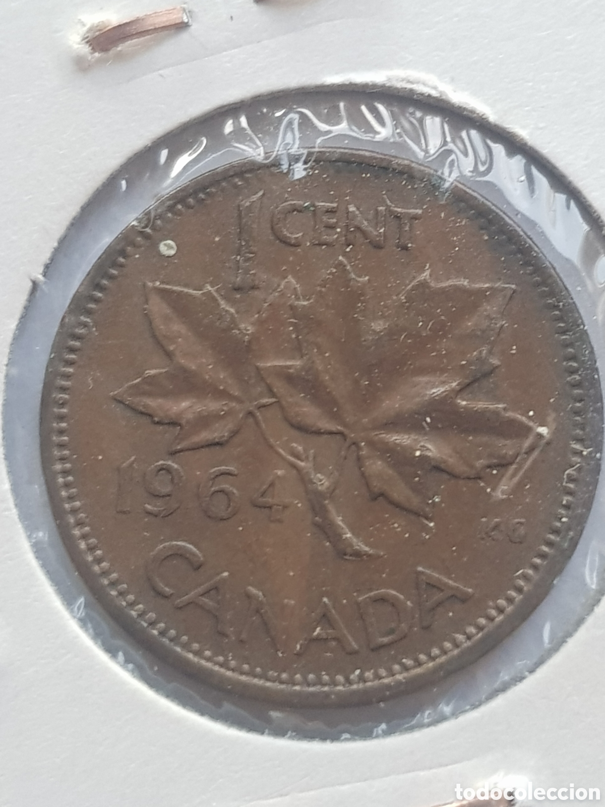 Monedas antiguas de Am&eacute;rica: 1 cent 1964 Canad&aacute; Dollar - Foto 3
