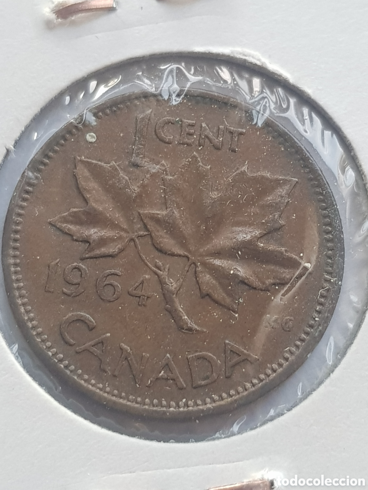 Monedas antiguas de Am&eacute;rica: 1 cent 1964 Canad&aacute; Dollar - Foto 4