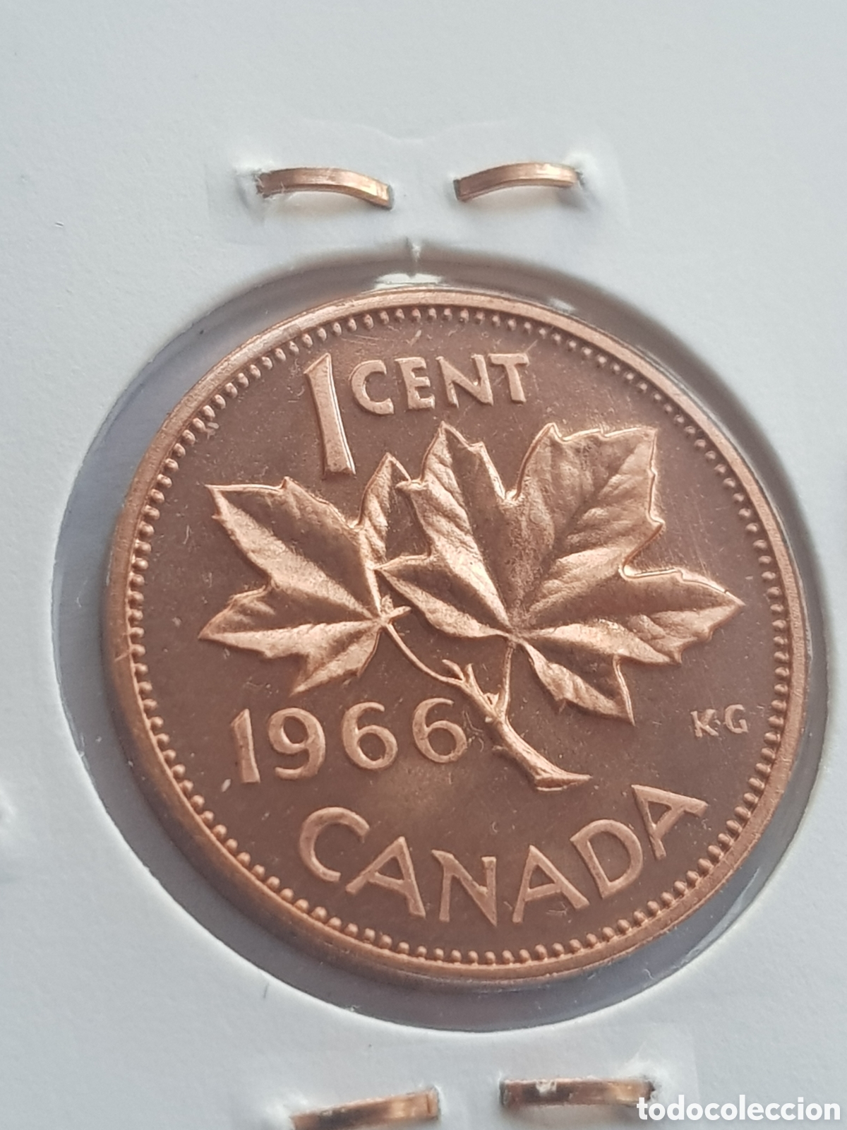 Monedas antiguas de Am&eacute;rica: 1 cent 1966 Canad&aacute; Dollar - Foto 4