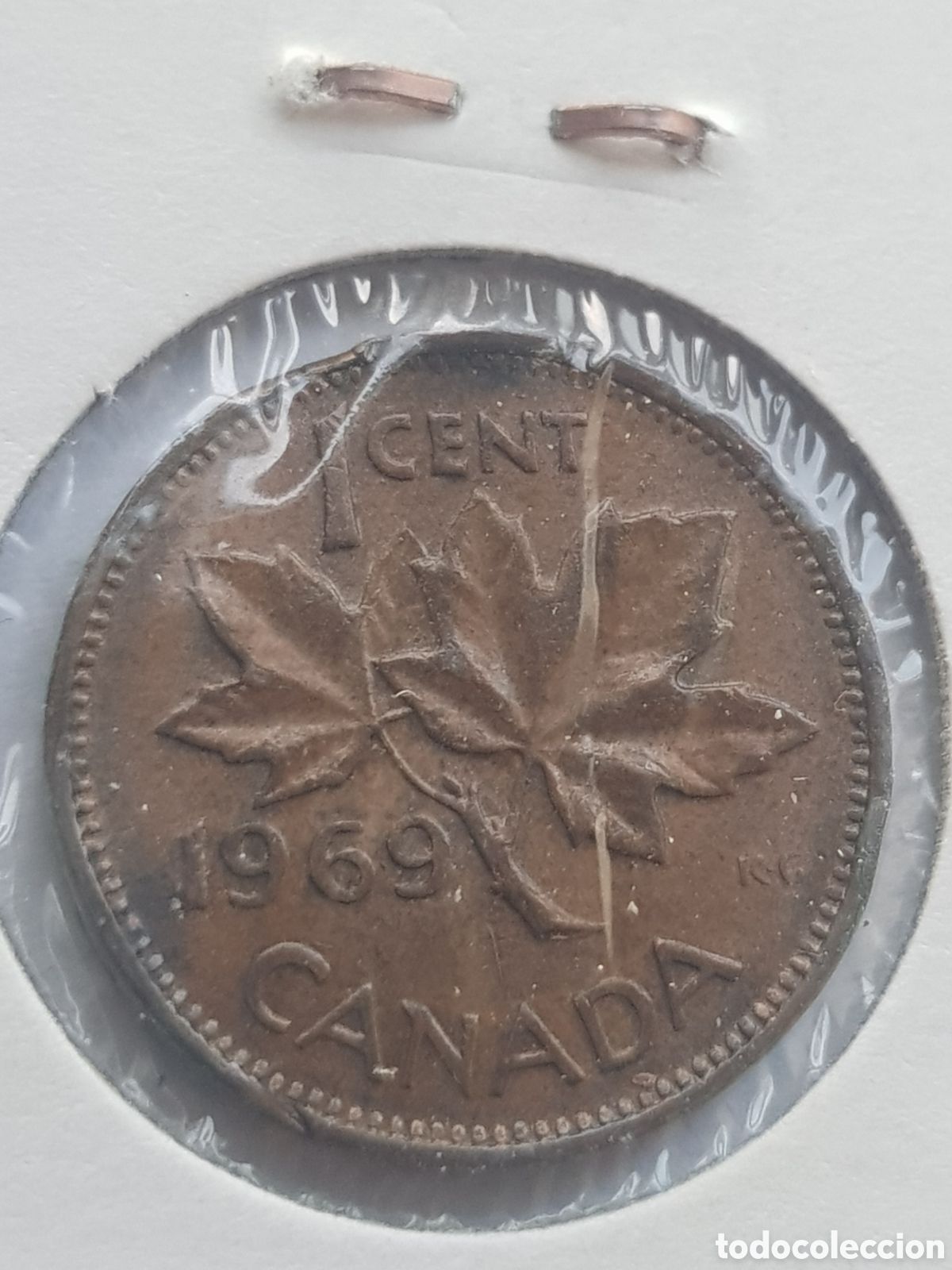 Monedas antiguas de Am&eacute;rica: 1 cent 1969 Canad&aacute; Dollar - Foto 4