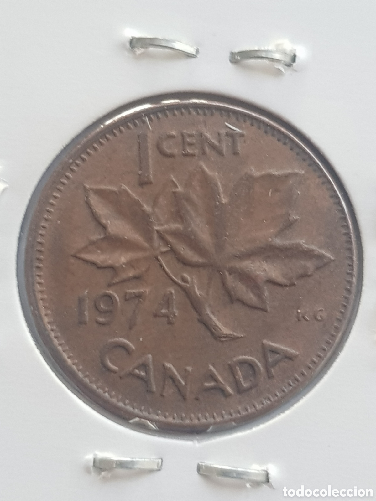 Monedas antiguas de Am&eacute;rica: 1 cent 1974 Canad&aacute; Dollar - Foto 3