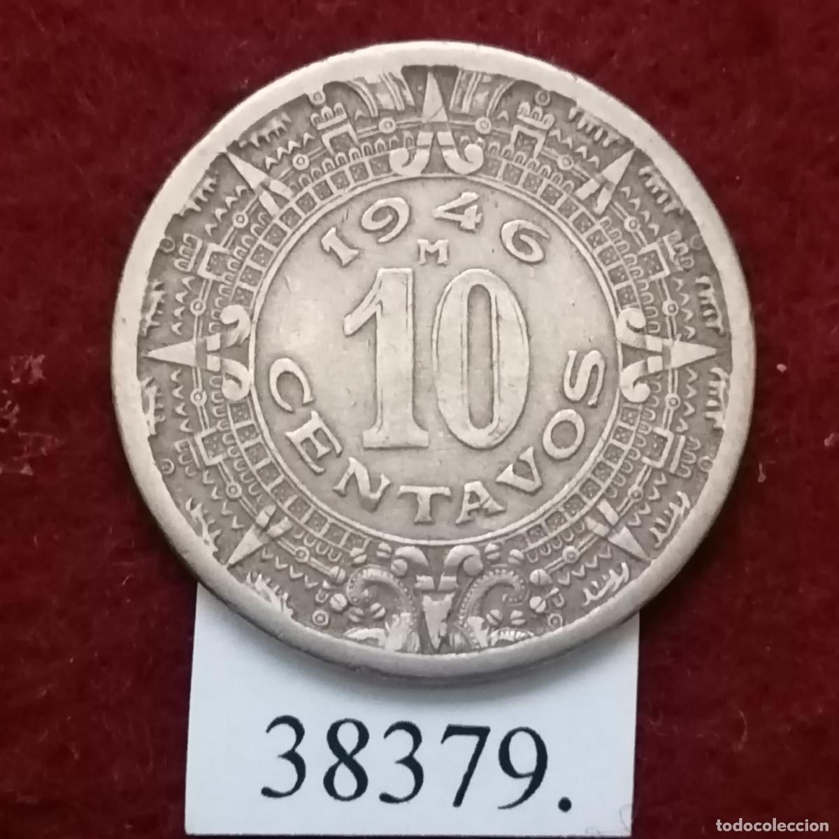 Monedas antiguas de Am&eacute;rica: M&eacute;xico 10 centavos 1946, centimos - Foto 1