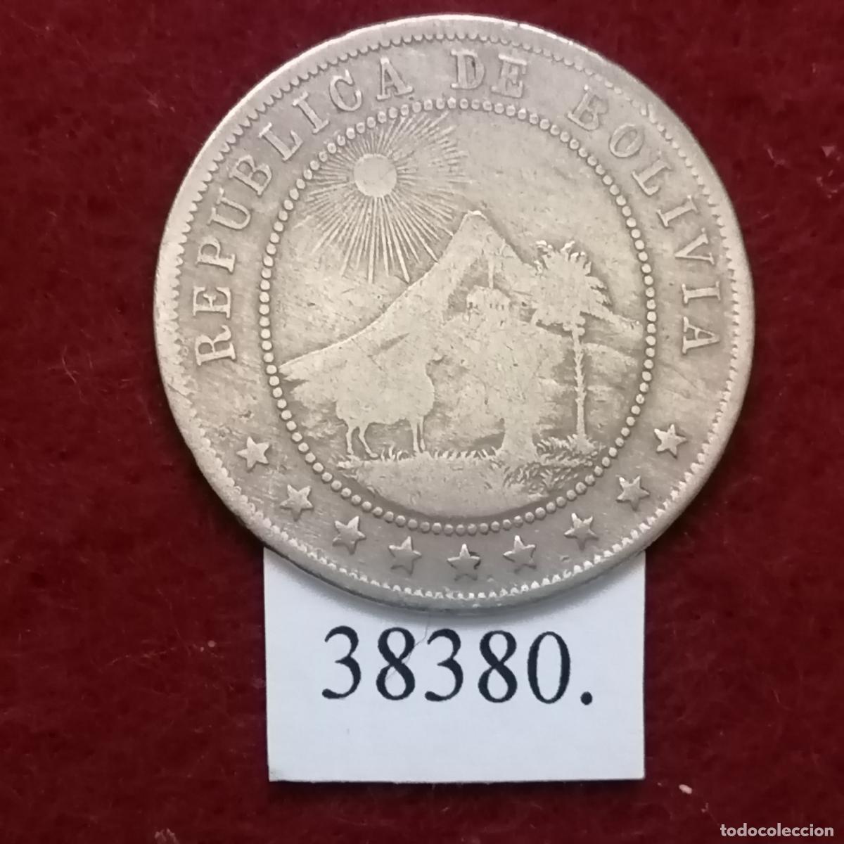Monedas antiguas de Am&eacute;rica: Bolivia 10 centavos 1909, centimos - Foto 2