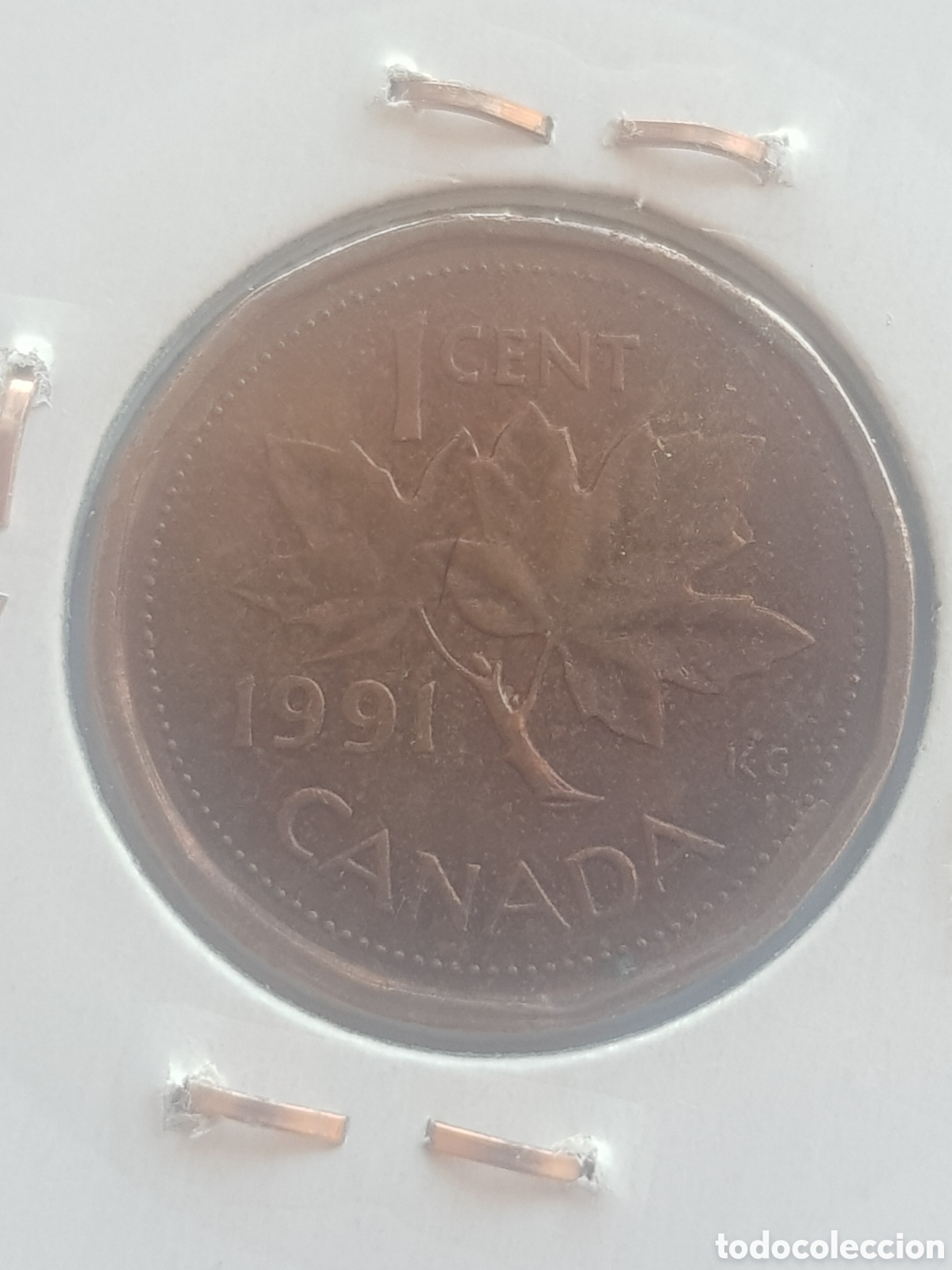 Monedas antiguas de Am&eacute;rica: 1 cent 1991 Canad&aacute; Dollar - Foto 3