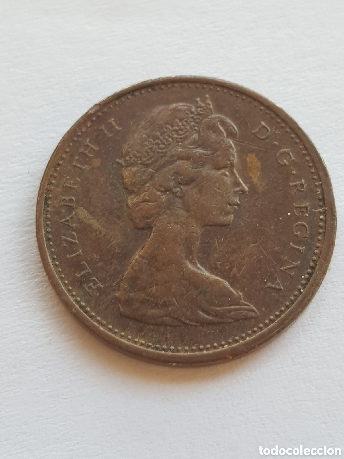 Monedas antiguas de Am&eacute;rica: 1 cent 1970 Canad&aacute; Dollar - Foto 2