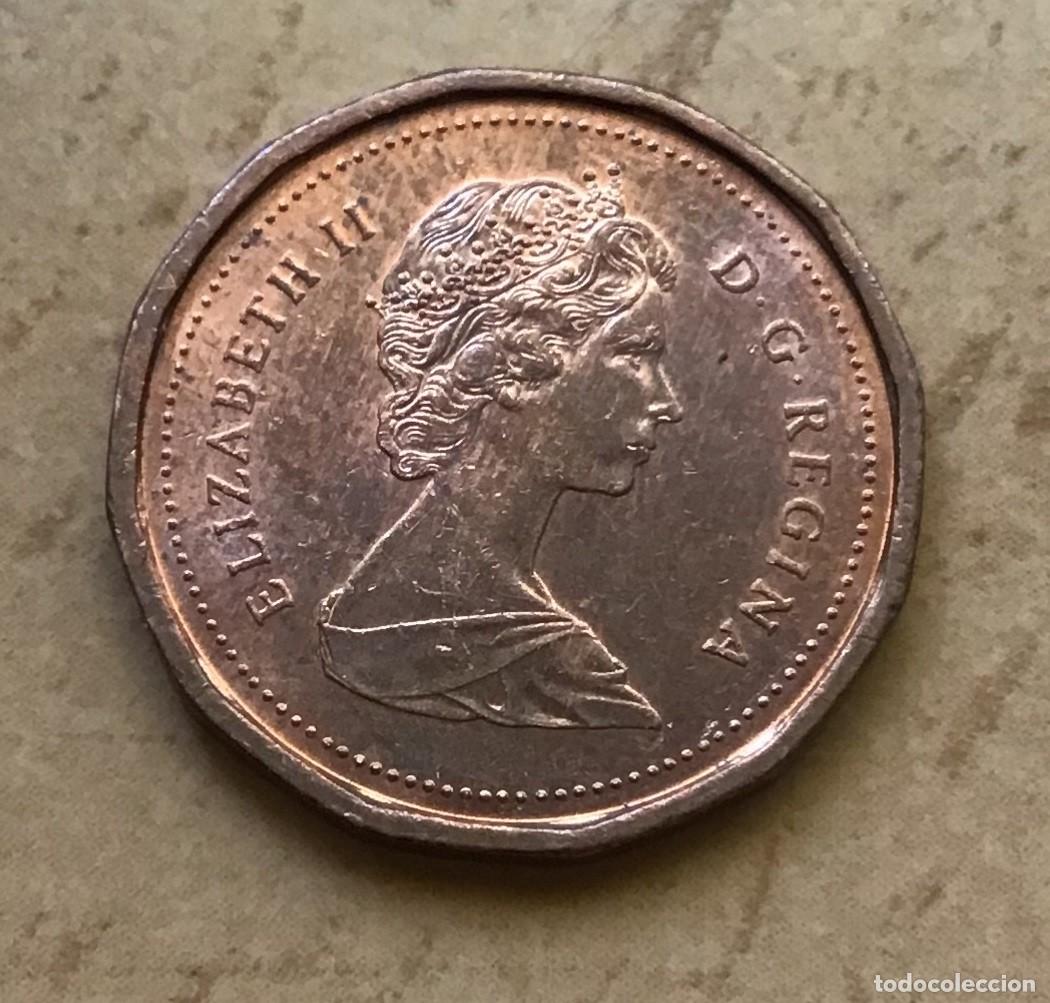 Monedas antiguas de Am&eacute;rica: 1 centavo de Canad&aacute;. A&ntilde;o 1987 - Foto 2