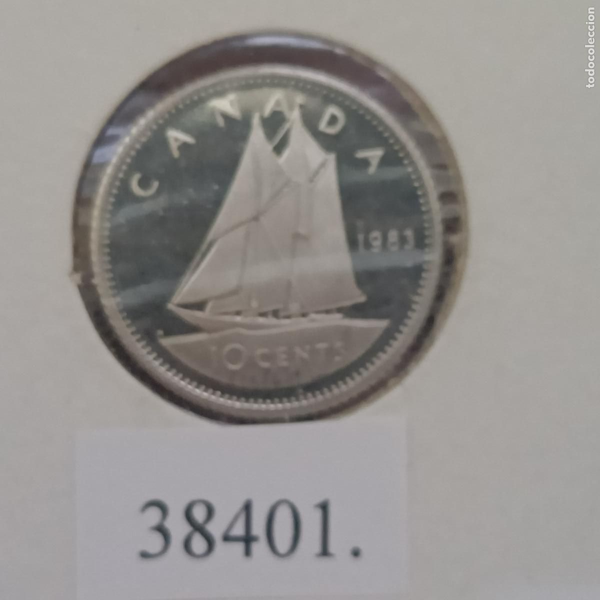 Monedas antiguas de Am&eacute;rica: Canad&aacute; 10 centimos 1983, prueba, proof, - Foto 2