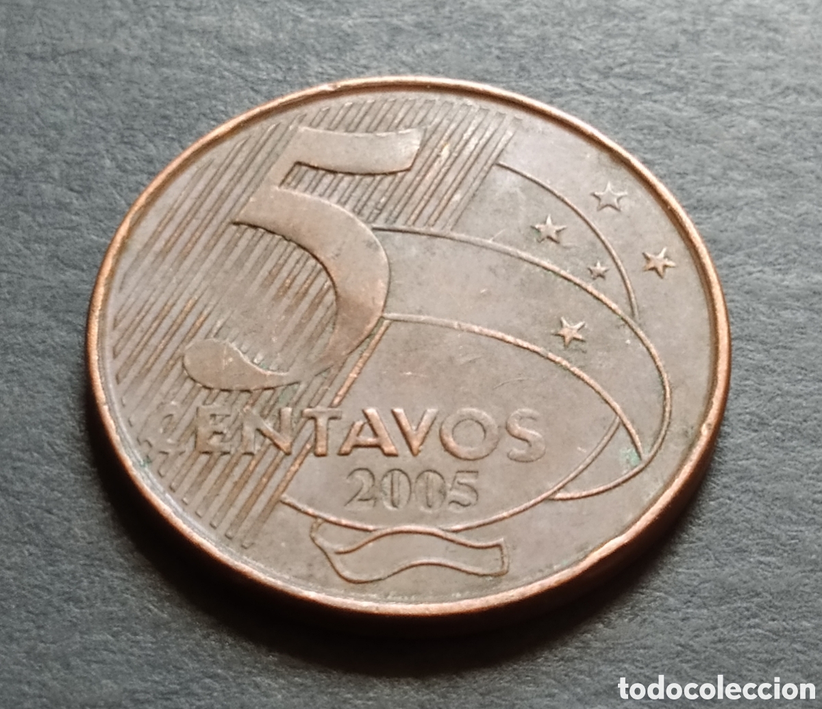 Monedas antiguas de Am&eacute;rica: MONEDA - BRASIL 5 CENTAVOS 2005 - Foto 3
