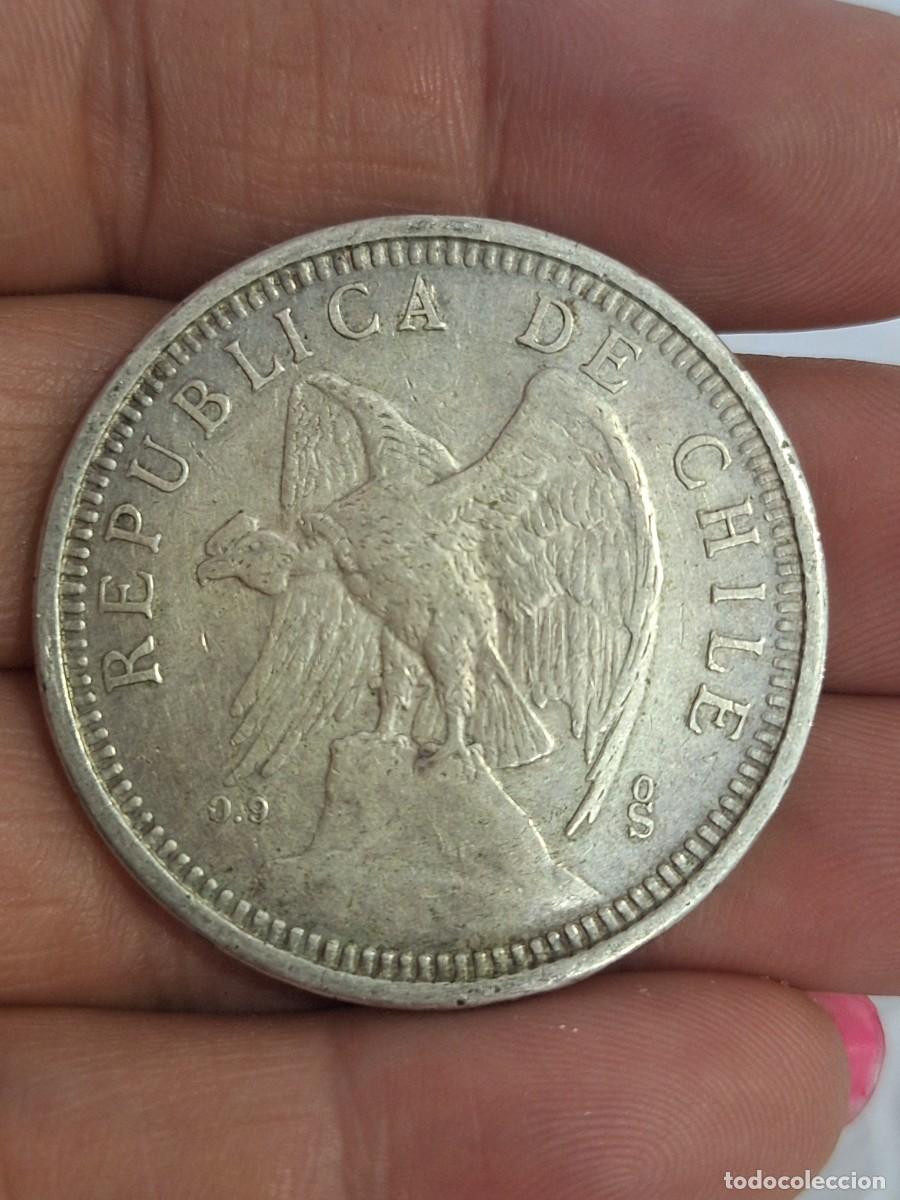 Monedas antiguas de Am&eacute;rica: MONEDA DE 5 PESOS DE CHILE DE 1927 - Foto 1