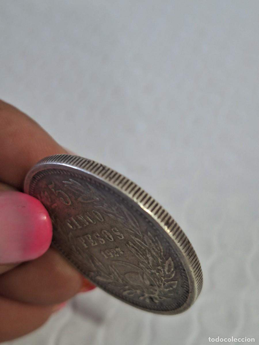 Monedas antiguas de Am&eacute;rica: MONEDA DE 5 PESOS DE CHILE DE 1927 - Foto 3