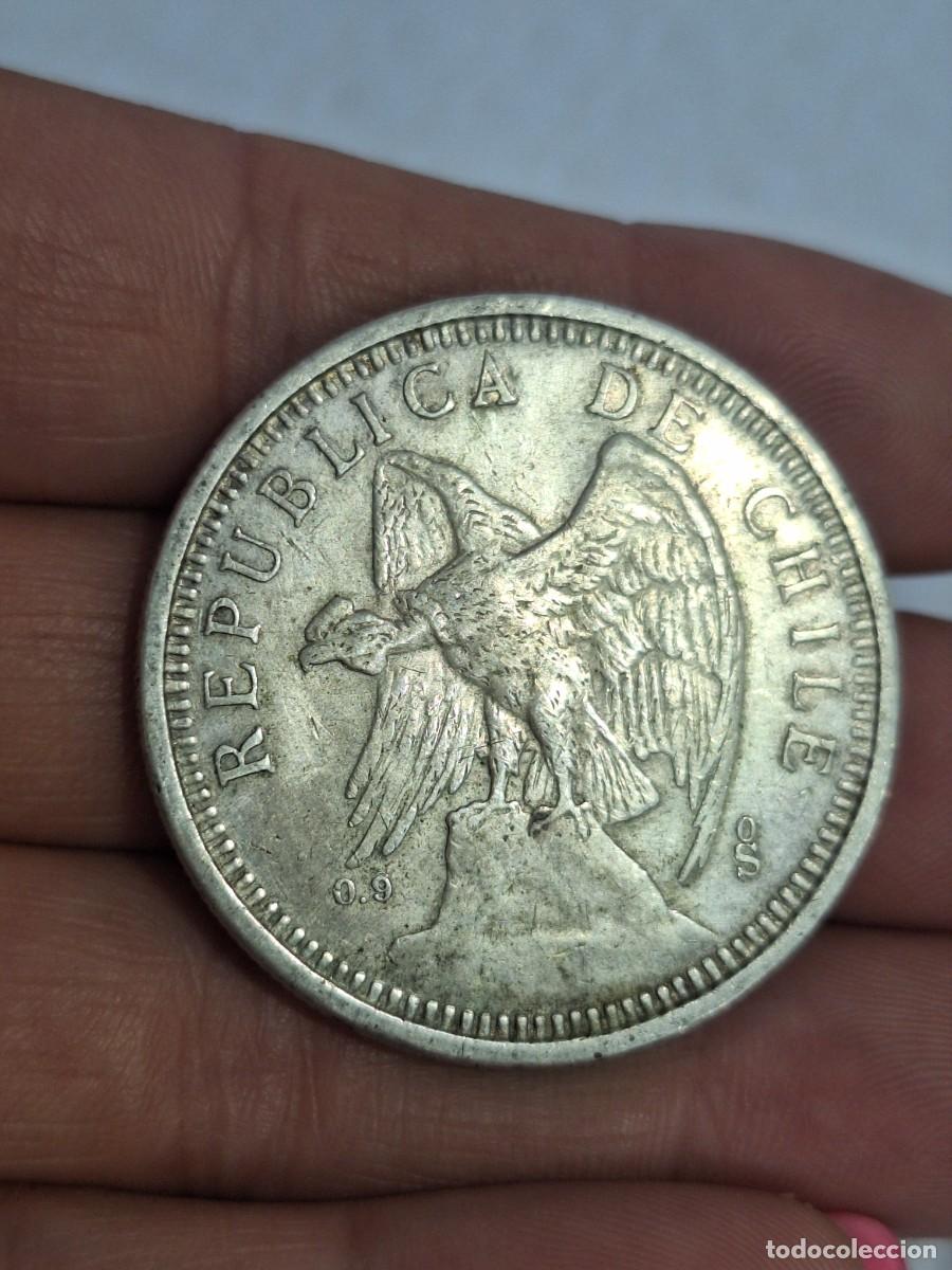 Monedas antiguas de Am&eacute;rica: MONEDA DE 5 PESOS DE CHILE DE 1927 - Foto 6