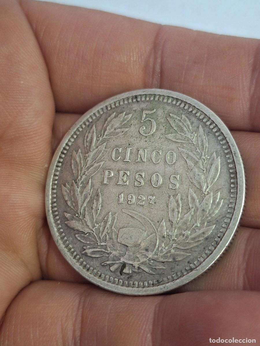Monedas antiguas de Am&eacute;rica: MONEDA DE 5 PESOS DE CHILE DE 1927 - Foto 8