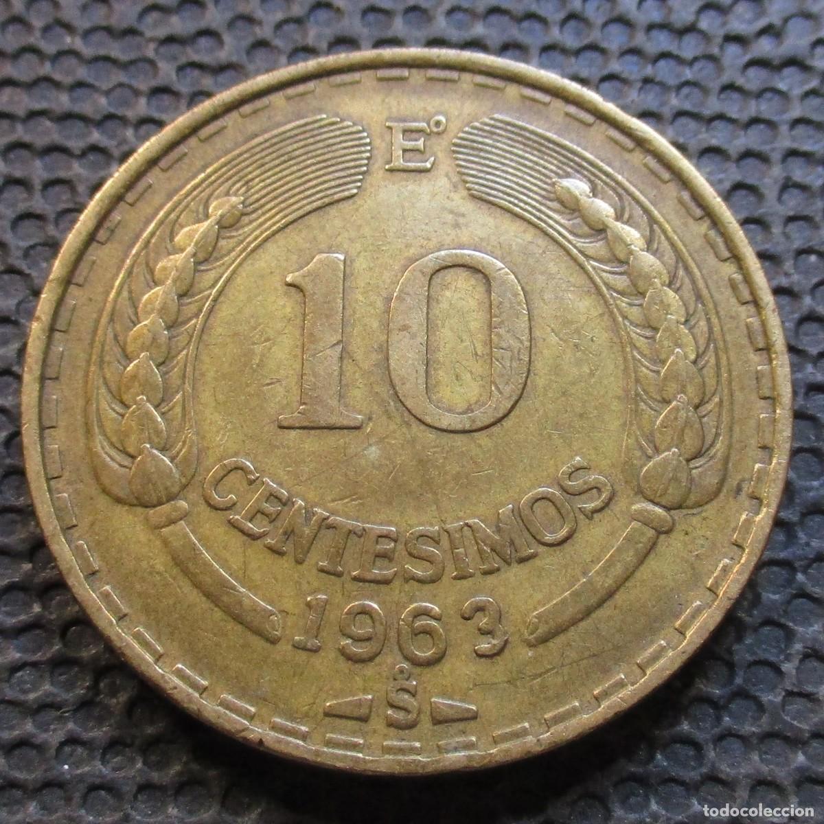Monedas antiguas de Am&eacute;rica: CHILE 10 CENTESIMOS 1963 - (MI-209) - Foto 2