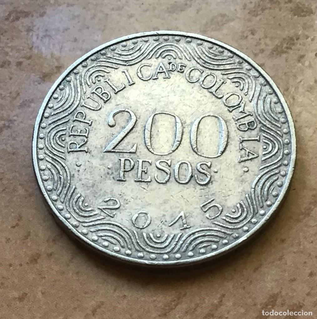 Monedas antiguas de Am&eacute;rica: 200 pesos de Colombia. A&ntilde;o 2015