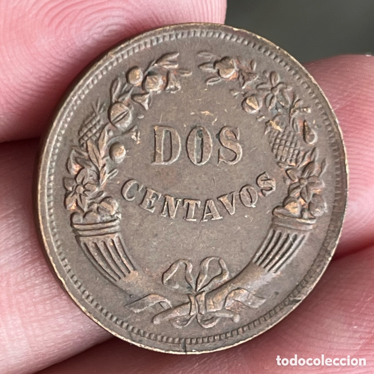 Monedas antiguas de Am&eacute;rica: 2 centavos 1942 Per&uacute; - Foto 1