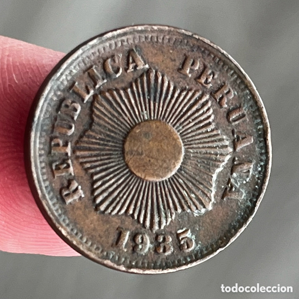 Monedas antiguas de Am&eacute;rica: 1 centavo 1935 Per&uacute;, bronce - Foto 2