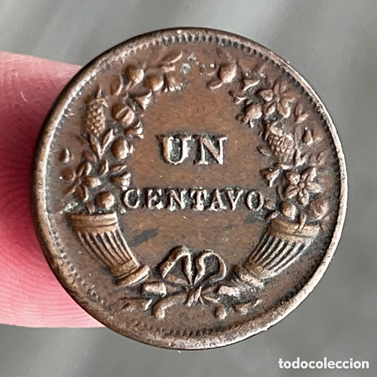 Monedas antiguas de Am&eacute;rica: 1 centavo 1935 Per&uacute;, bronce - Foto 1