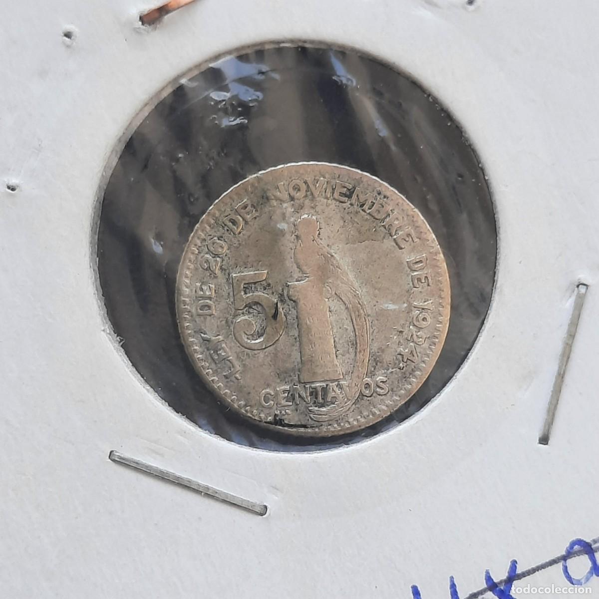 Monedas antiguas de Am&eacute;rica: MONEDA DE 5 CENTAVOS DE GUATEMALA DEL A&Ntilde;O 1925.DE PLATA. - Foto 2