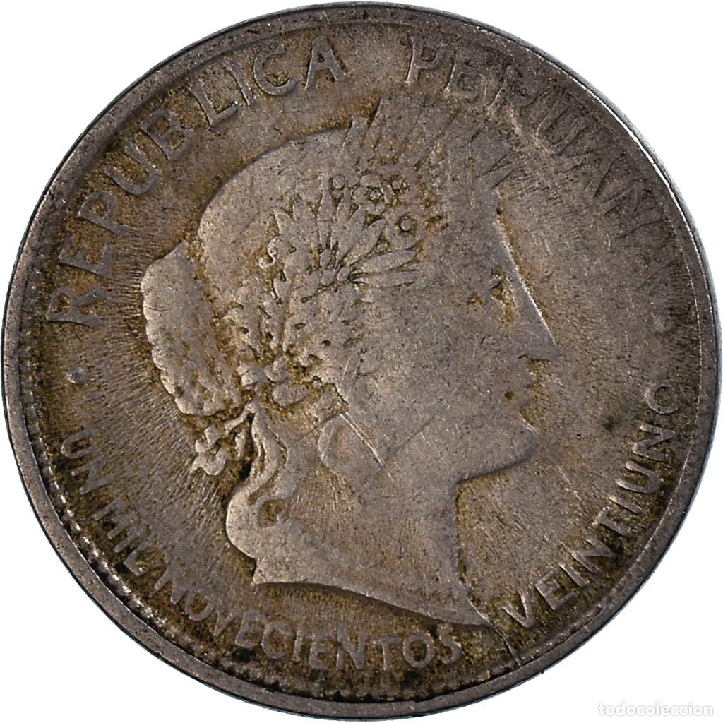 Monedas antiguas de Am&eacute;rica: [#941991] Moneda, Per&uacute;, 10 Centavos, 1921 - Foto 1