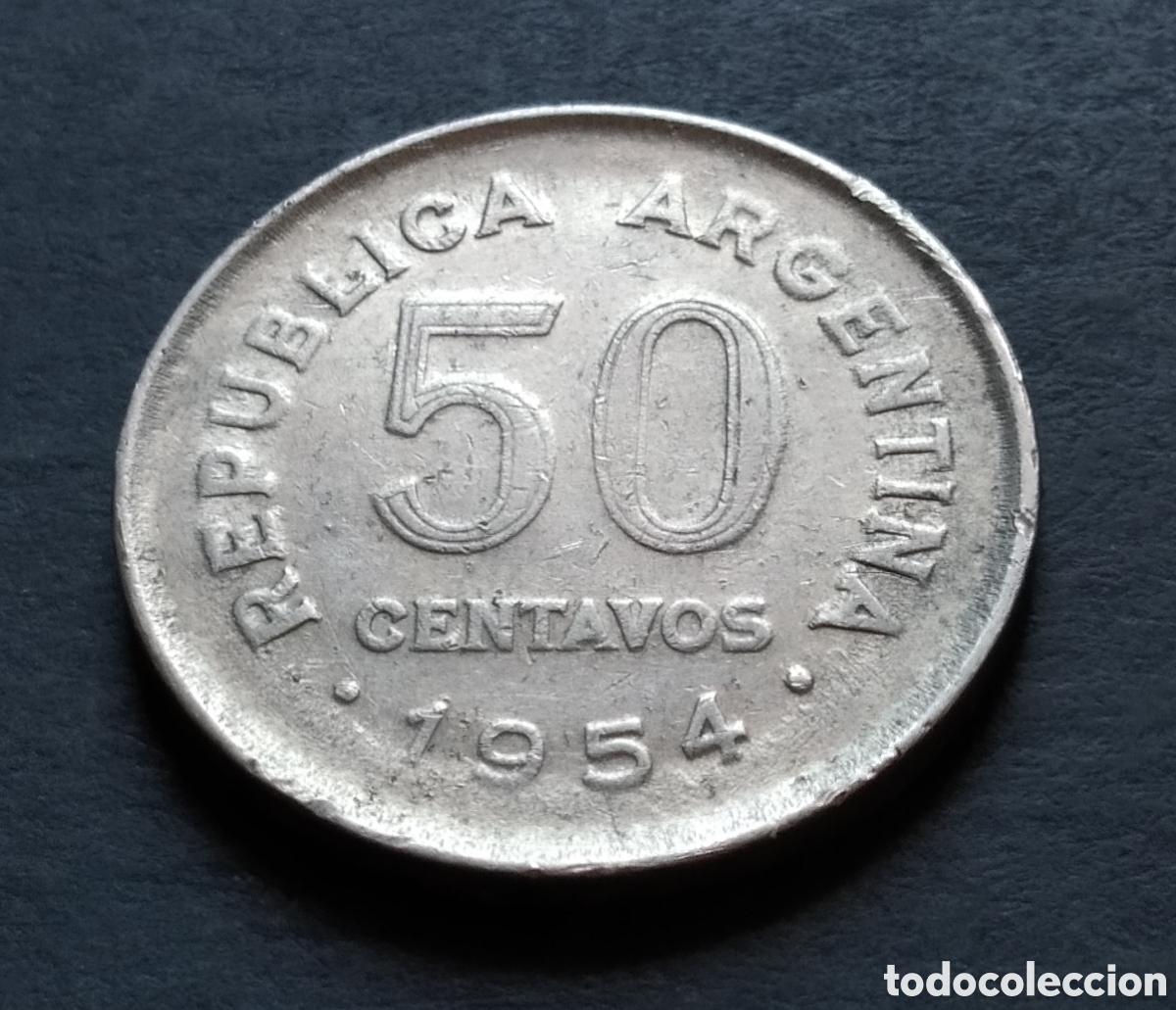 Monedas antiguas de Am&eacute;rica: MONEDA - ARGENTINA 50 CENTAVOS 1954 - Foto 3