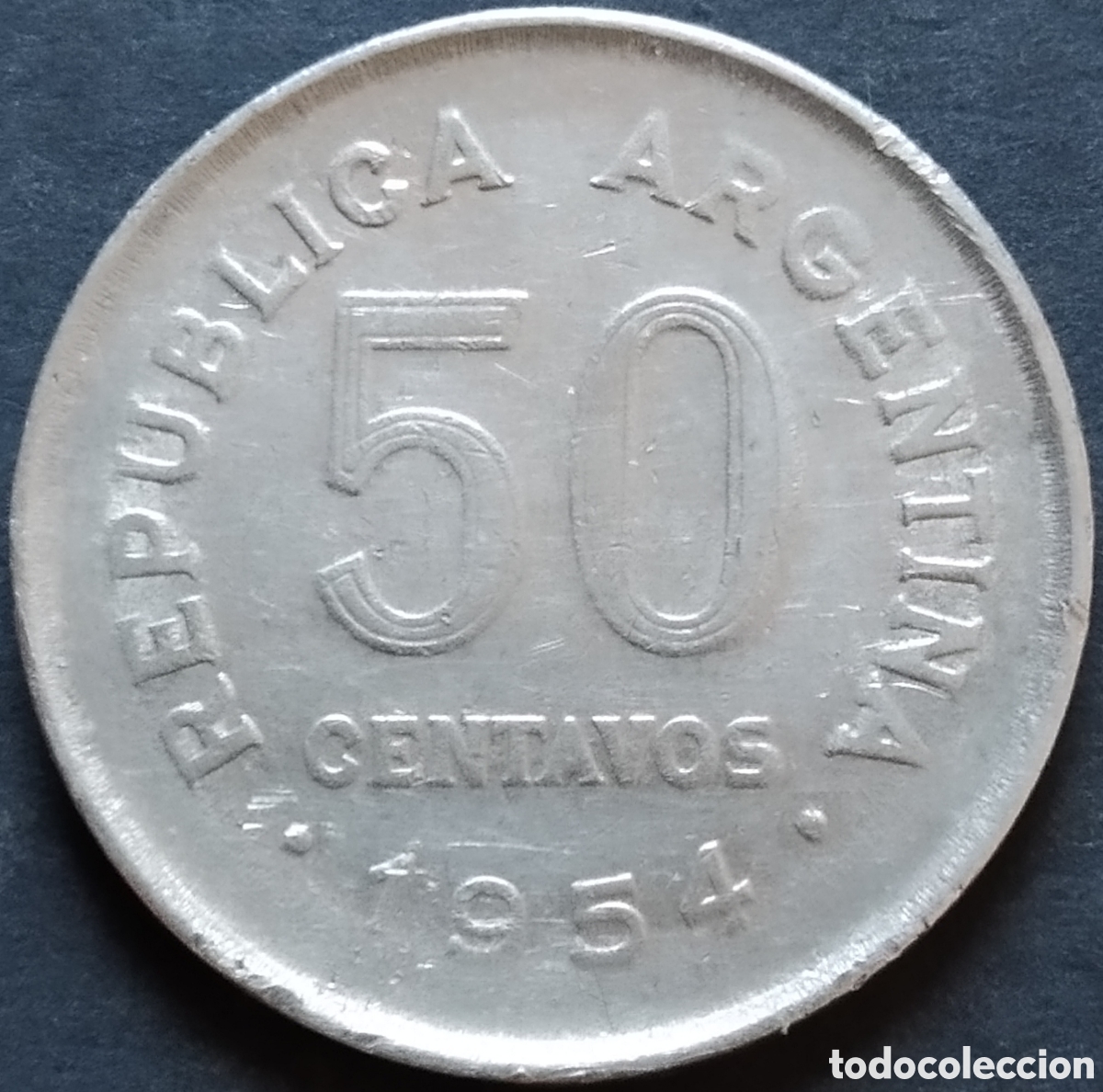 Monedas antiguas de Am&eacute;rica: MONEDA - ARGENTINA 50 CENTAVOS 1954 - Foto 1