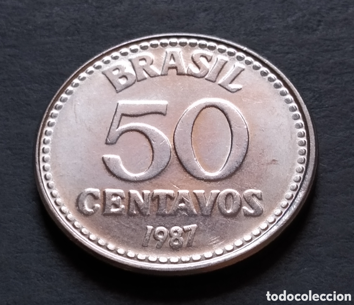 Monedas antiguas de Am&eacute;rica: MONEDA - BRASIL 50 CENTAVOS 1987 - Foto 3