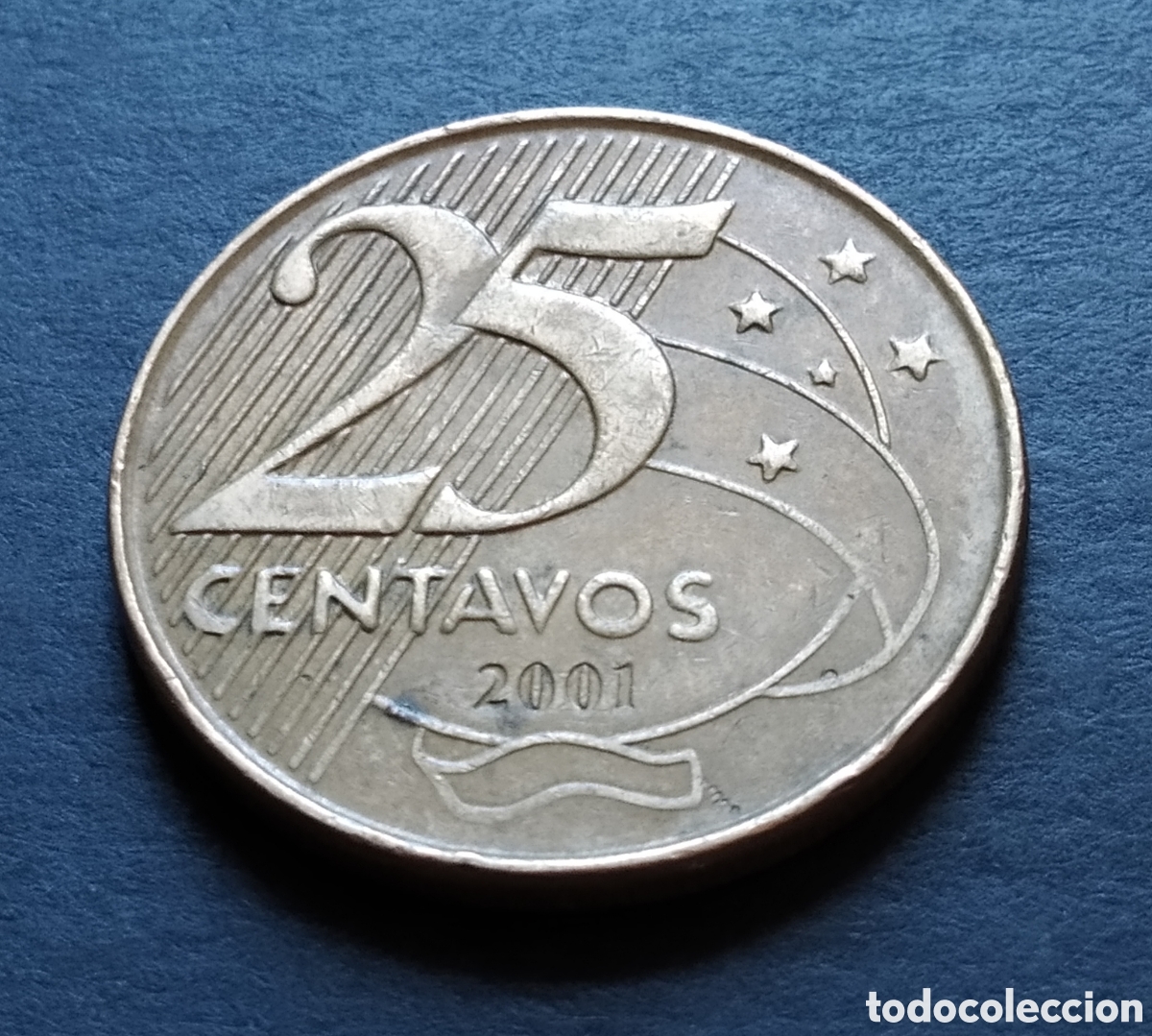 Monedas antiguas de Am&eacute;rica: MONEDA - BRASIL 25 CENTAVOS 2001 - Foto 3