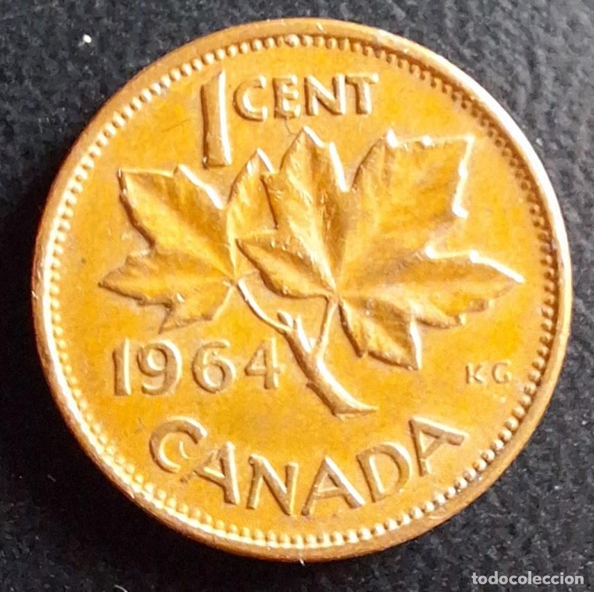 Monedas antiguas de Am&eacute;rica: 1 Cent 1964 - Canad&aacute; - Foto 1