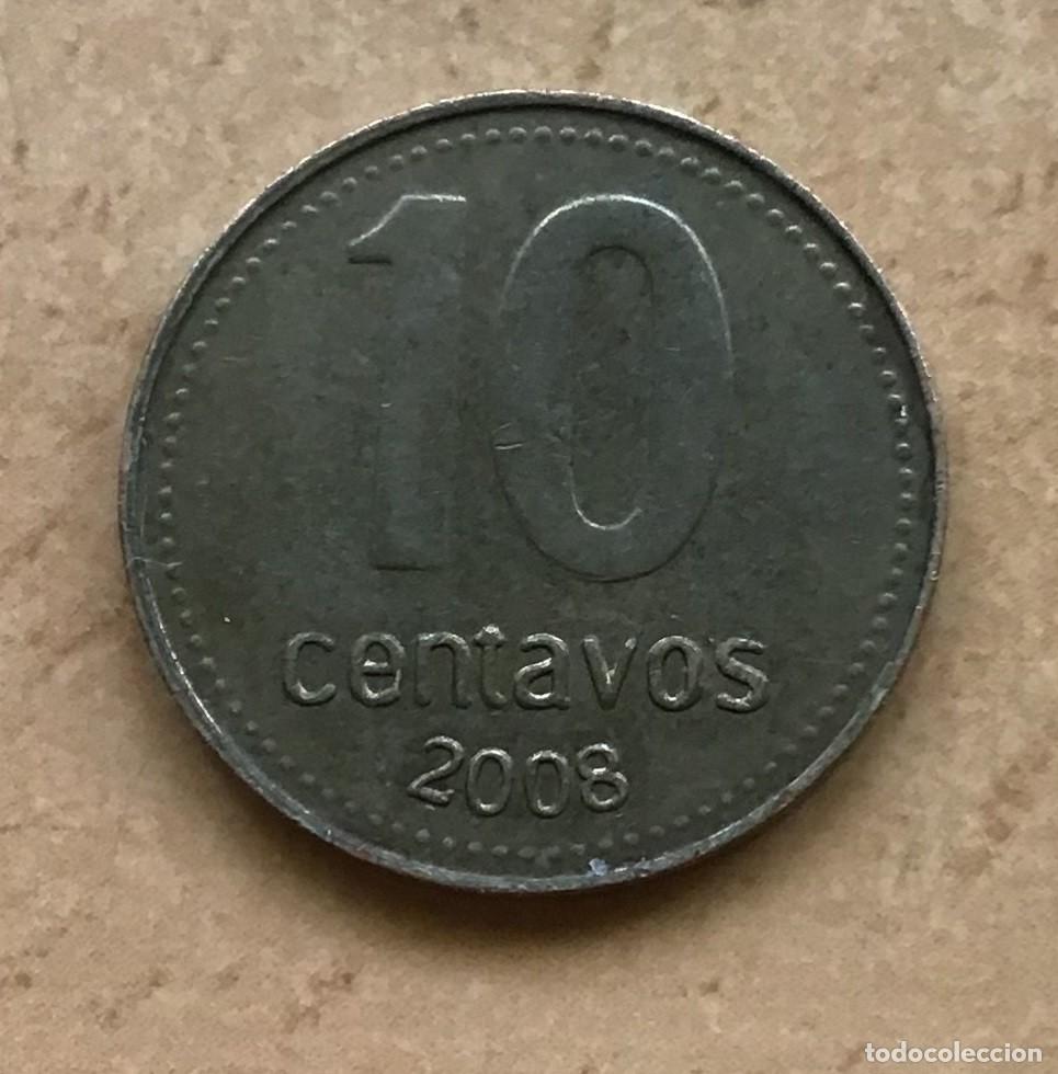 Monedas antiguas de Am&eacute;rica: 10 centavos de Argentina. A&ntilde;o 2008 - Foto 1