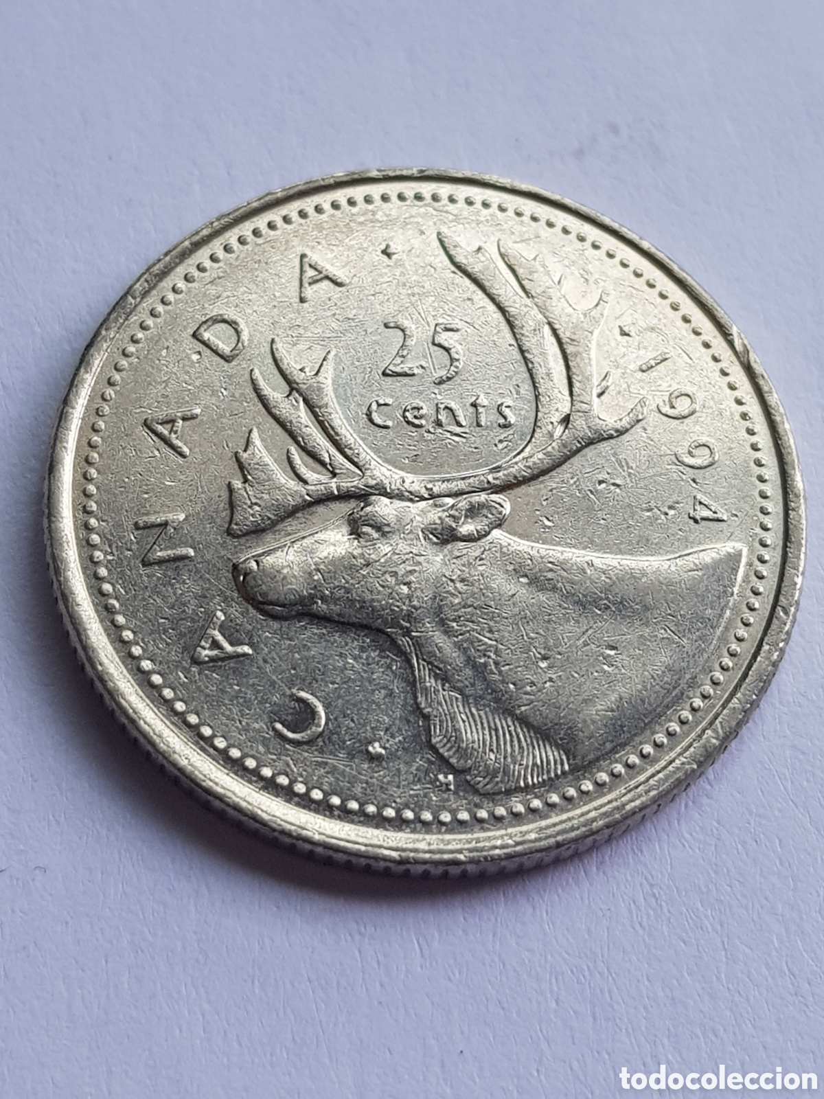 Monedas antiguas de Am&eacute;rica: 25 Cents 1994 Canada C&eacute;ntimos - Foto 2
