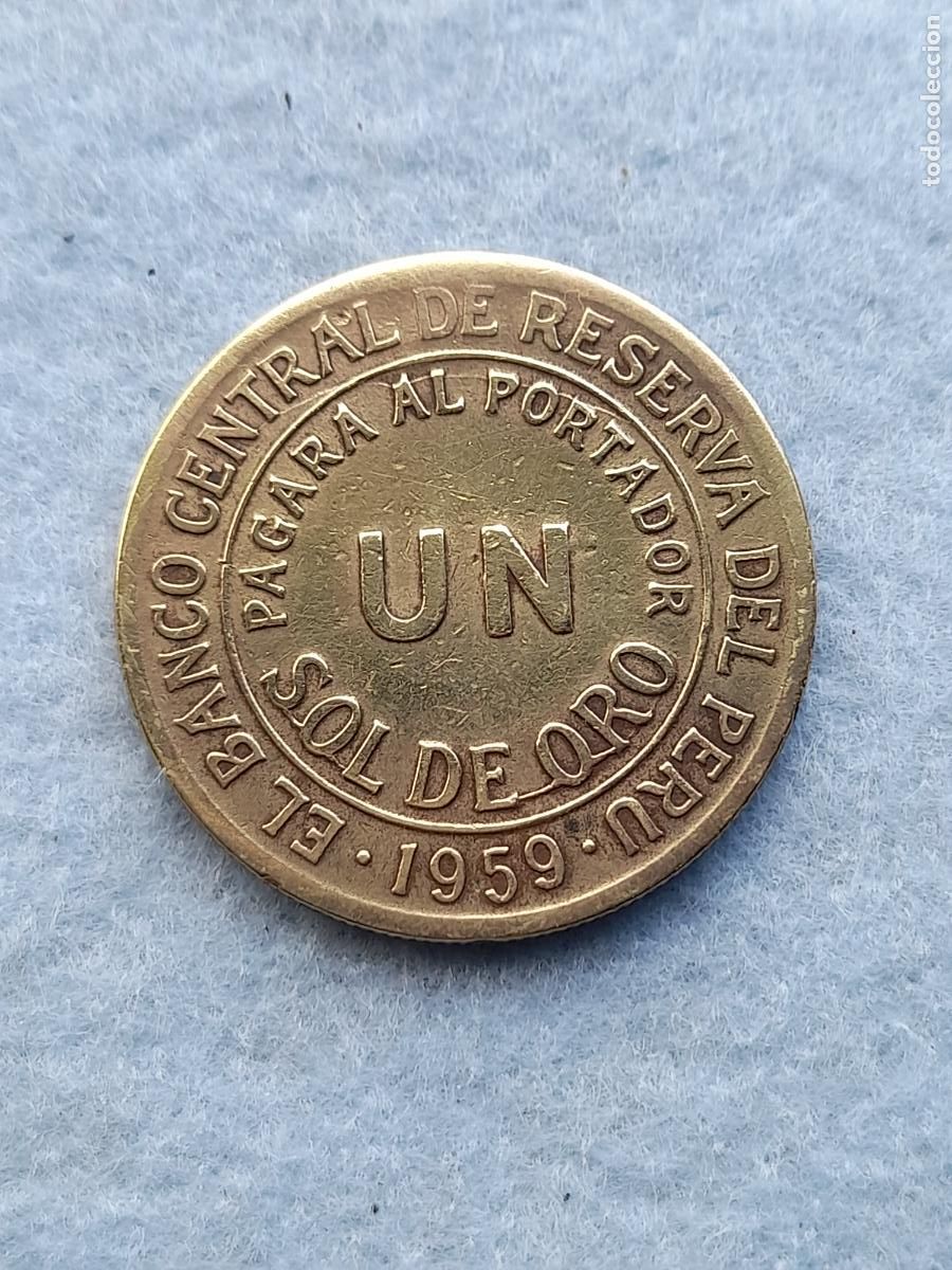 Monedas antiguas de Am&eacute;rica: Per&uacute;. 1 Sol de oro. A&ntilde;o 1959. - Foto 1