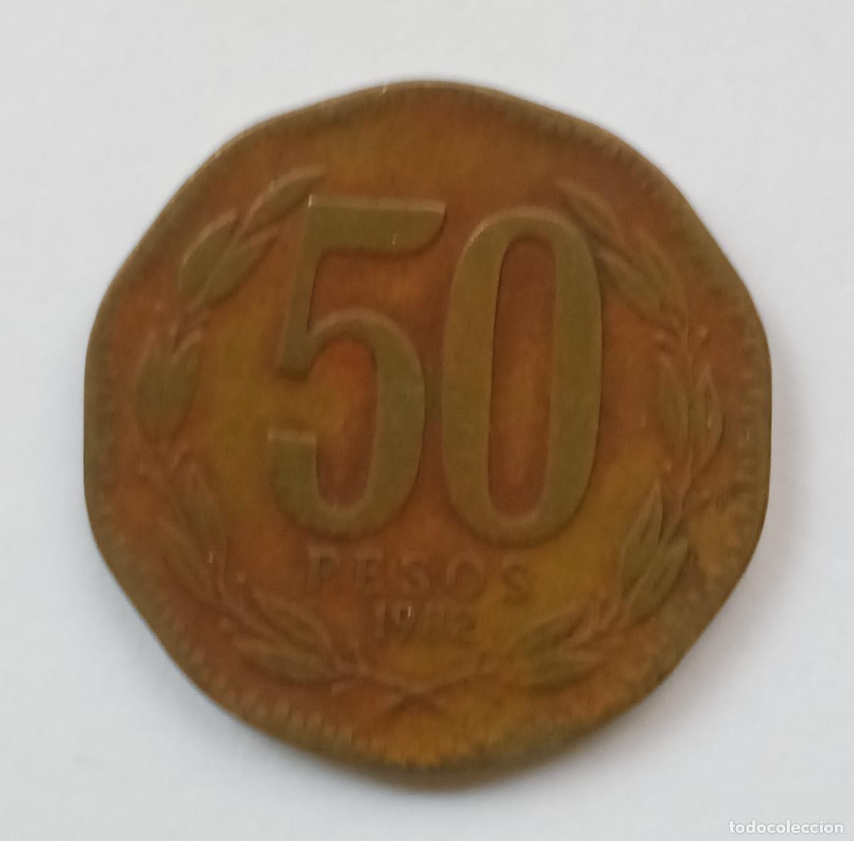 Monedas antiguas de Am&eacute;rica: CHILE 50 PESOS de 1982 - Foto 2