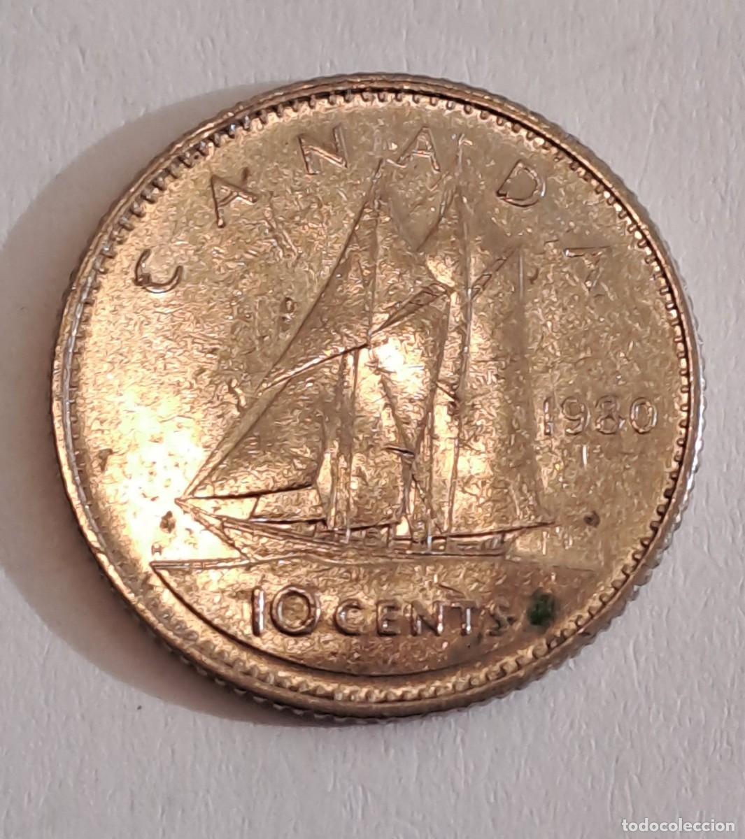 Monedas antiguas de Am&eacute;rica: MONEDA CANADA 10 CENTAVOS A&Ntilde;O 1980 - Foto 1