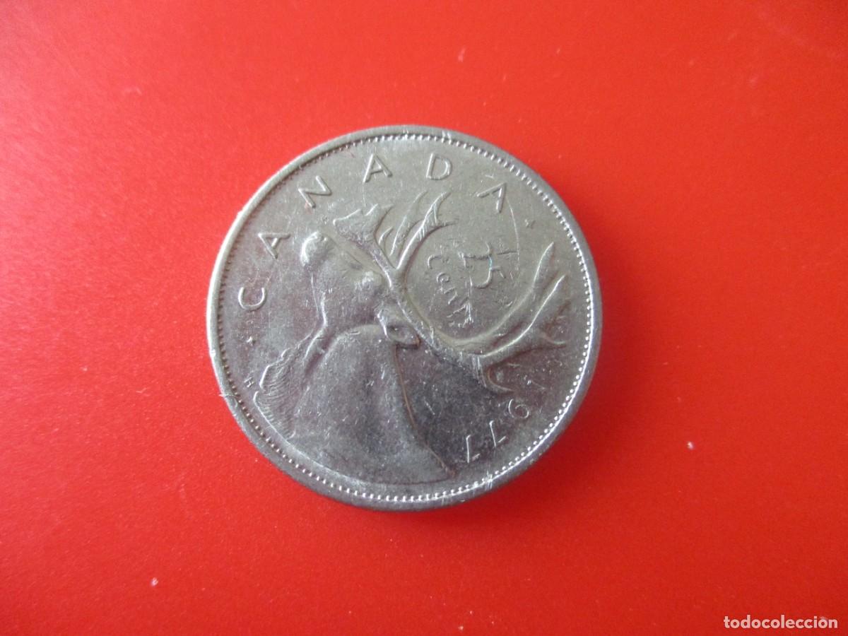 Monedas antiguas de Am&eacute;rica: Canada. 25 centimos 1977 - Foto 1