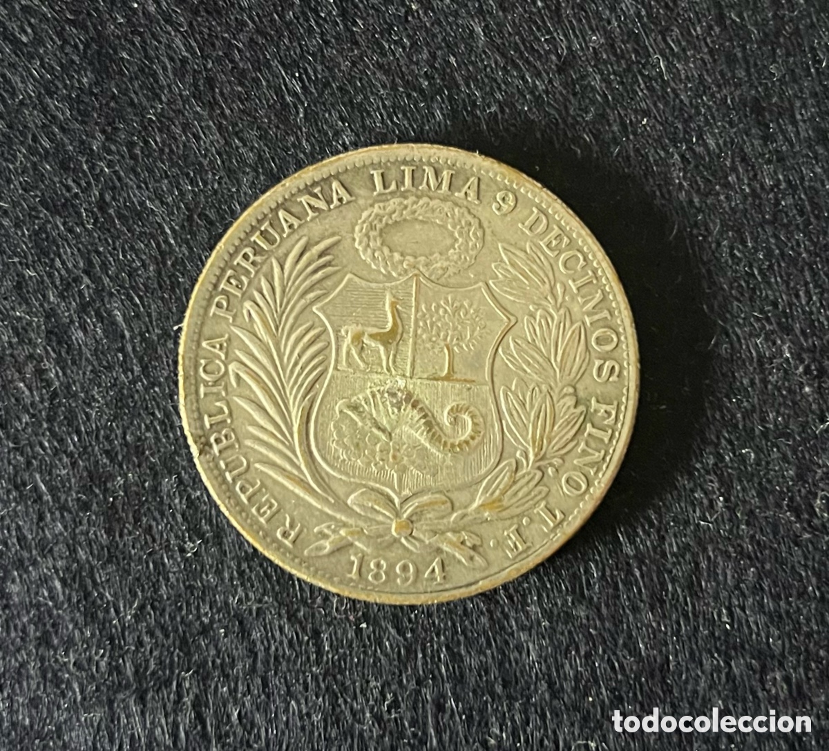 Monedas antiguas de Am&eacute;rica: Moneda 1 Sol Peru 1894 De Plata - Foto 2
