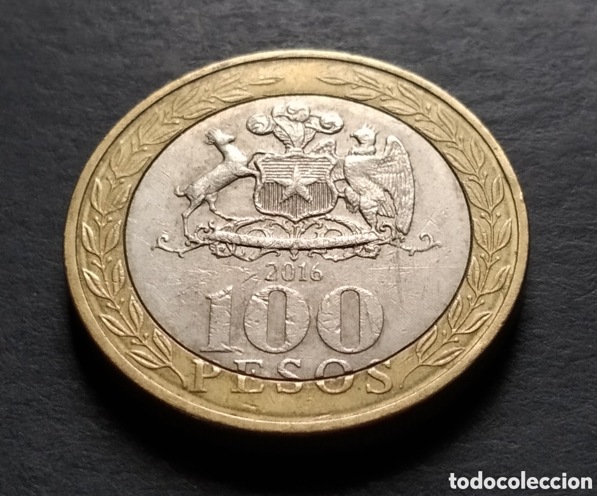 Monedas antiguas de Am&eacute;rica: MONEDA - CHILE 100 PESOS 2016 - Foto 3