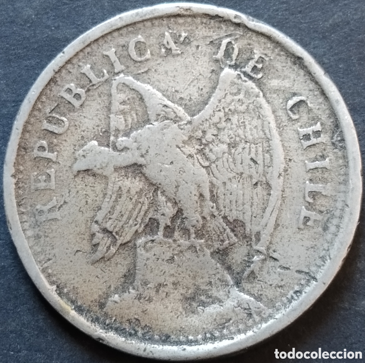 Monedas antiguas de Am&eacute;rica: MONEDA - CHILE 20 CENTAVOS 1923 (UN POCO DOBLADA) - Foto 2