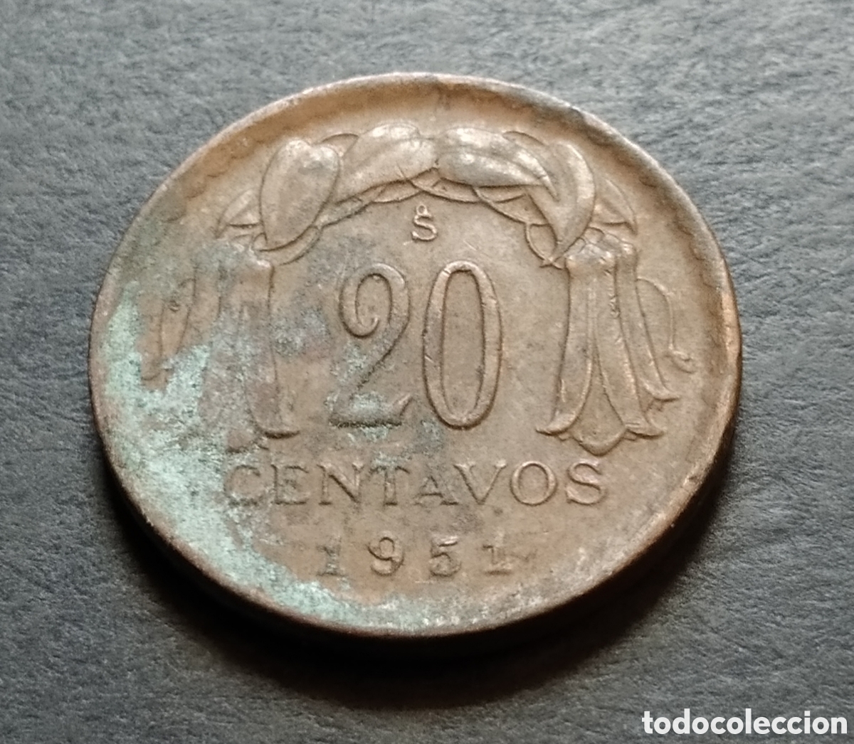 Monedas antiguas de Am&eacute;rica: MONEDA - CHILE 20 CENTAVOS 1951 - Foto 3