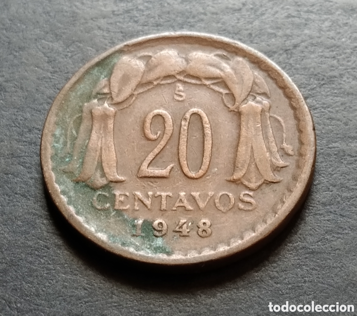 Monedas antiguas de Am&eacute;rica: MONEDA - CHILE 20 CENTAVOS 1948 - Foto 3