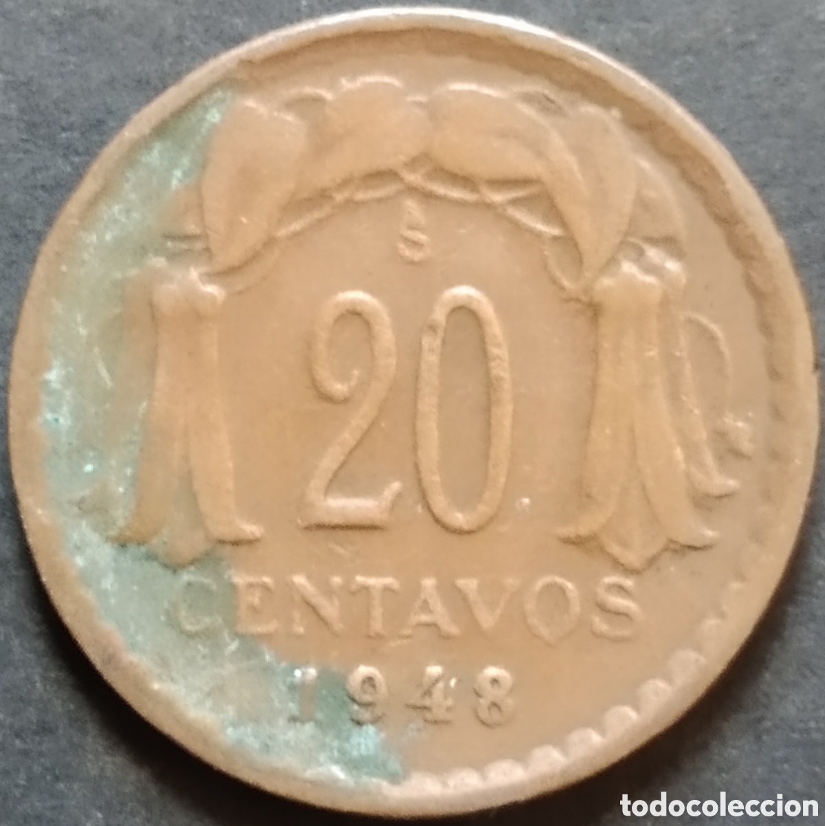 Monedas antiguas de Am&eacute;rica: MONEDA - CHILE 20 CENTAVOS 1948 - Foto 1