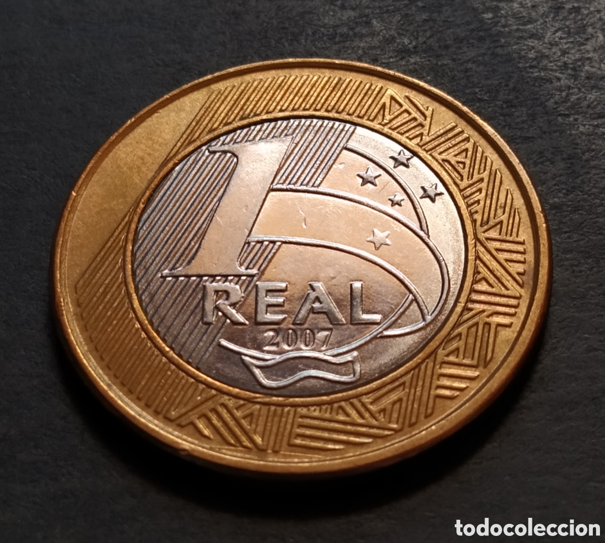 Monedas antiguas de Am&eacute;rica: MONEDA - BRASIL 1 REAL 2007 - Foto 3