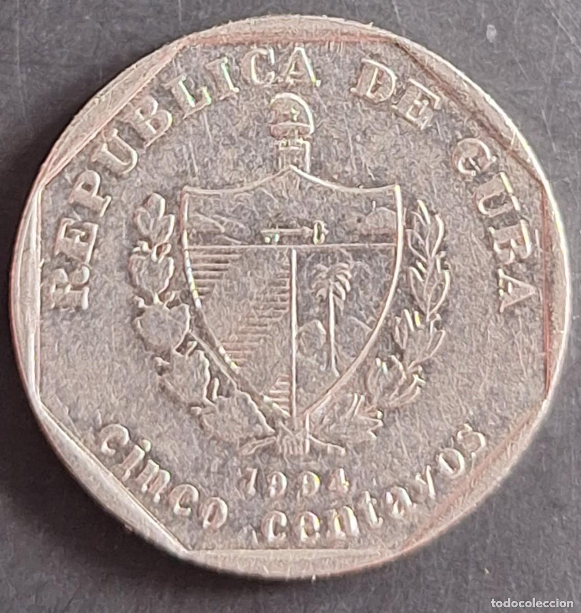 Monedas antiguas de Am&eacute;rica: 5 Centavos 1994 - Cuba - Foto 1