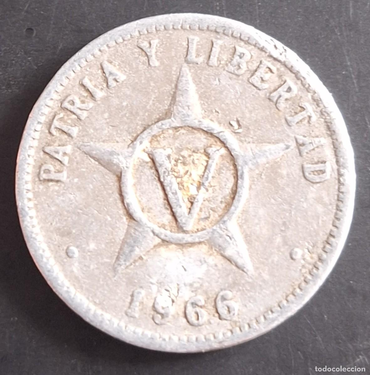 Monedas antiguas de Am&eacute;rica: 5 Centavos 1966 - Cuba - Foto 1