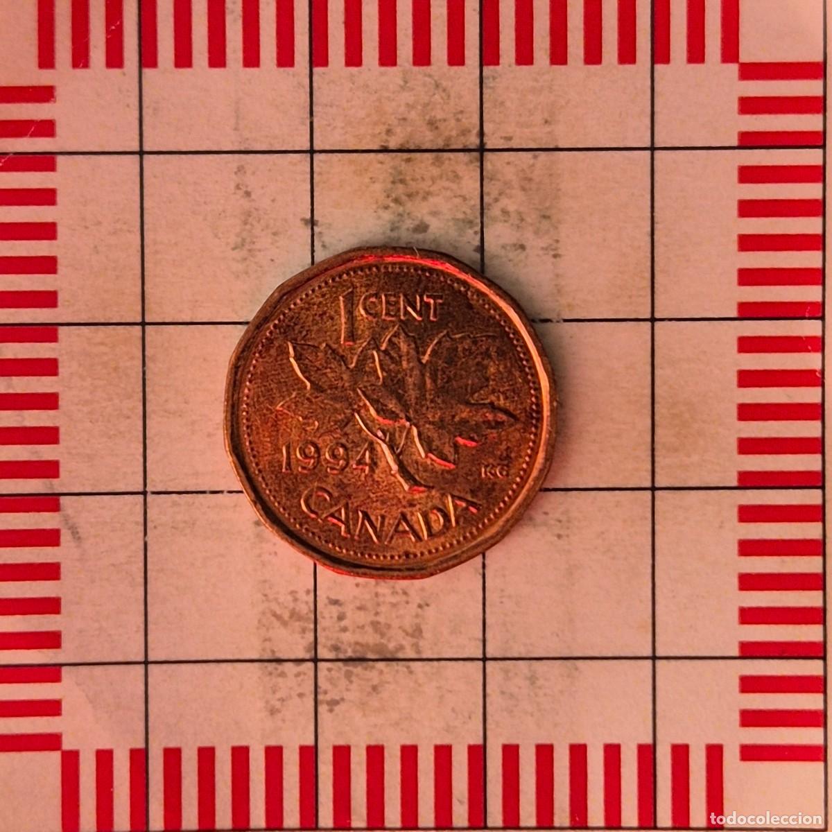 Monedas antiguas de Am&eacute;rica: 1 CENT, CANAD&Aacute;. 1994. (KM#181). - Foto 2