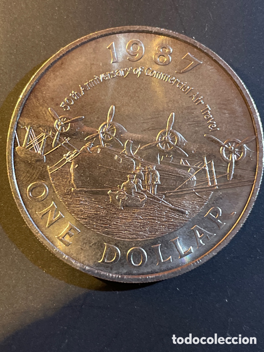 Monedas antiguas de Am&eacute;rica: 1 d&oacute;lar. BERMUDAS a&ntilde;o 1987 - Foto 1
