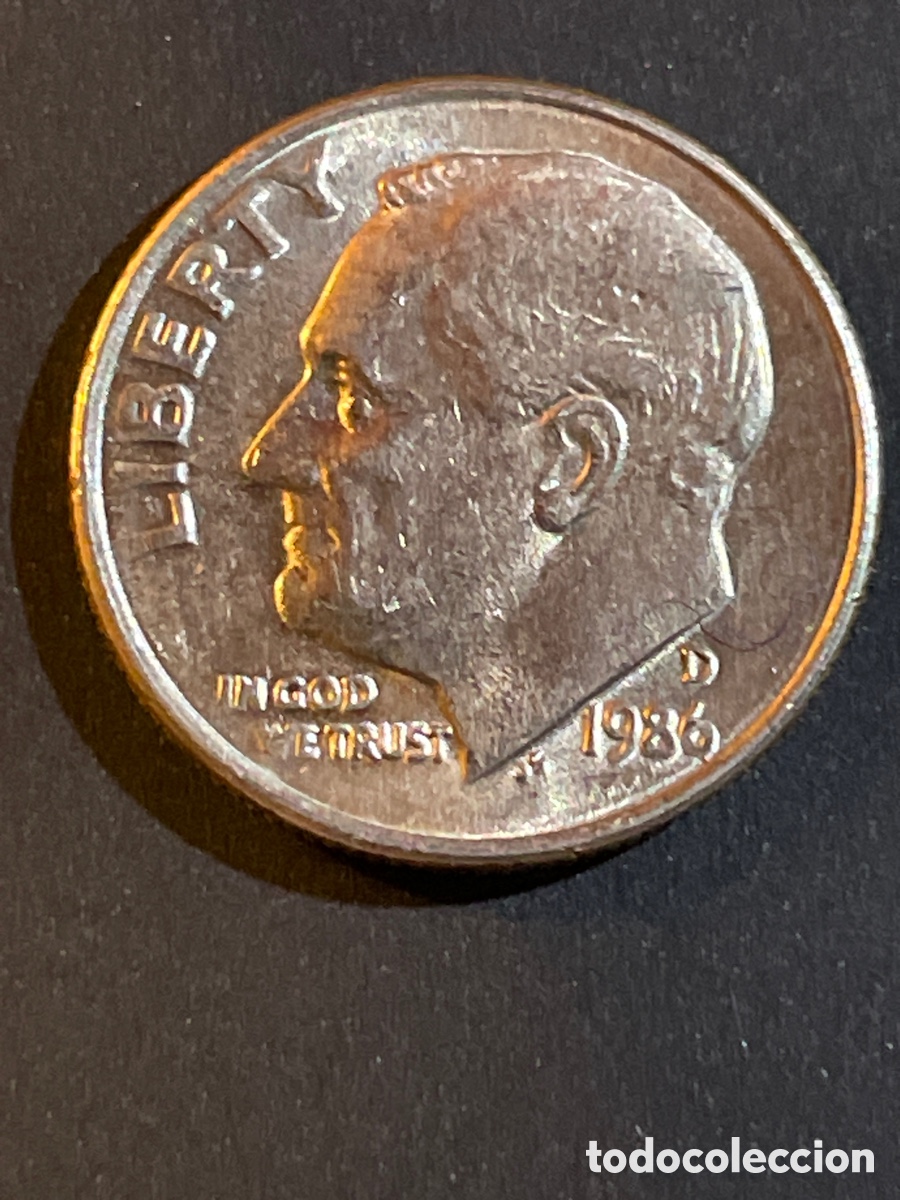 Monedas antiguas de Am&eacute;rica: 1 dime a&ntilde;o 1986 EEUU - Foto 1